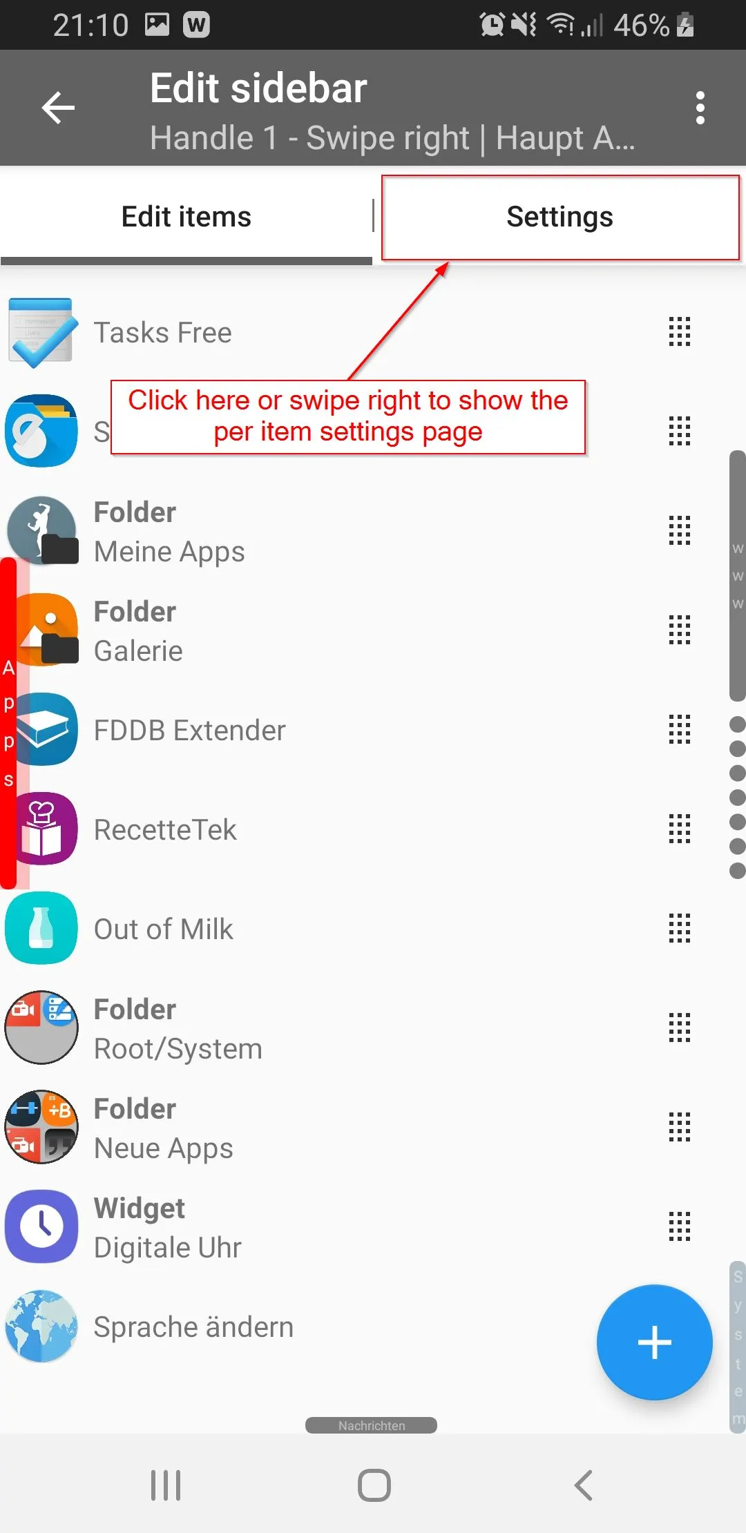 Per item settings - sidebar/folder 1